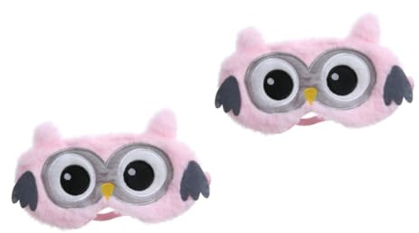 FRCOLOR 1pezzi Maschera Per Dormire Tema Gufo Adorabile Benda Per Occhi Utile Per Riposare e Viaggiare Comoda Fascia Elastica Adatta Tutte
