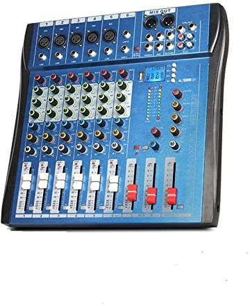 Mesa Mezclas, Controlador de DJ, mezclador, medidor de mezcla, tarjeta profesional, Pc, consola Digital, interfaz, consola, equipo profesional, 6 canales