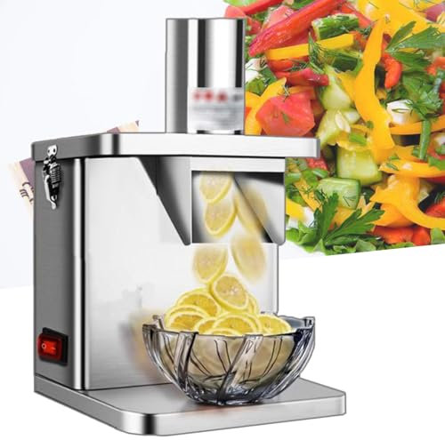 HCZKIUJY Cortadora de Verduras en Cubitos, cortadora de Verduras eléctrica, cortadora de Frutas en Cubitos con Cuchillas de 6/8/10/12/15 mm, picadora automática de Frutas y Verduras