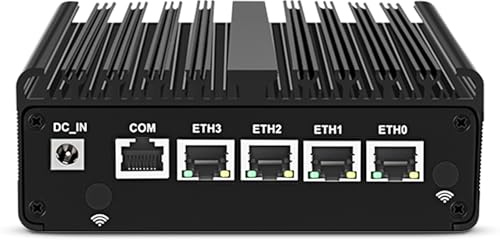 HAICOTECH 4 Port Firewall Mini PC N150, 4X 2.5GbE i226-V LAN Fanless Computer, AES-NI, 6 USB, Dual 4K HDMI+DP Micro Router Appliance, 16GB DDR5 RAM, 512GB SSD
