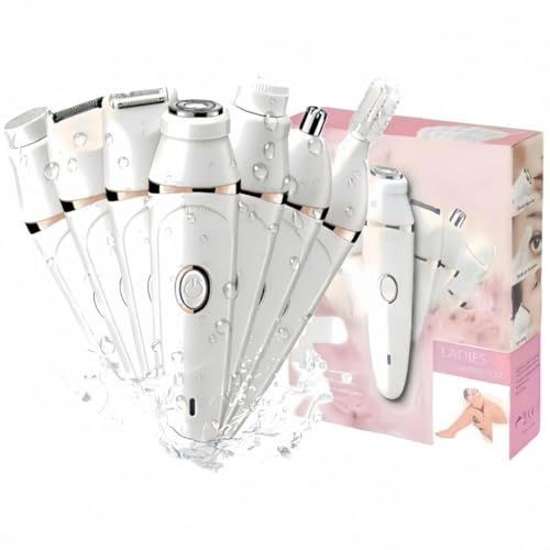 Pluxy Epil Pro 3.0 - Depiladora facial para mujer, afeitadora corporal y depiladora facial sin dolor 7 en 1, depilación facial Pluxy para cara, kit de depilación recargable para faciales, piernas