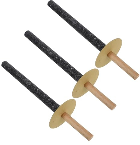 Toddmomy 3pcs Coated Wax Wooden Garden Torches Self-igniting Outdoor Fire Torch Lights for Garden Decorations Patio Decorations Wedding Camping Festivals