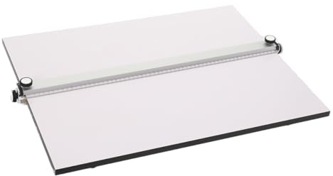 Lfhelper A2 Zeichenbrett, 60x45cm Tragbare Zeichenplatte Zeichentisch | mit Paralleler Stange und Stützbeine, Professionelles Architekturwerkzeug zum Zeichnen, Skizzieren, Malen