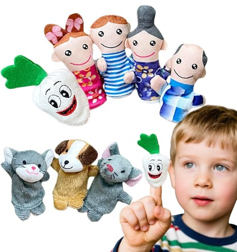 Renchey Fingerpuppen Für Kinder - 8 Stück Erzählspielzeug Zum Vorlesen Fingerpuppen - Vorschule Reise Unterhaltung Spielzeug