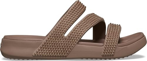 Crocs Women's Getaway Strappy Sandals, Latte Gems, 8
