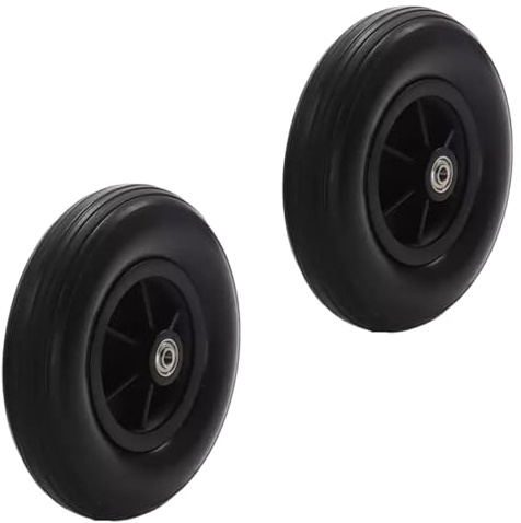 1 Paar 8-Zoll-Rollstuhlräder für Elektro-/Elektrorollstühle, Ersatz-Vollreifen für Vorderräder Als Rollstuhlzubehör(Black)