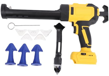 CCYLEZ Cordless Caulking Gun, Electric Automatic Sealant Gun with Digital Display, 6 Speed & LED Light, for Professional Use Home Bathroom Kitchen