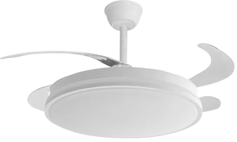 FABRILAMP Ventilador Dc Guerrero 44w Blanco 4asp 107d 4900lm 3500-4000-6500k Remoto Y Temporizador Ecoiluminaled