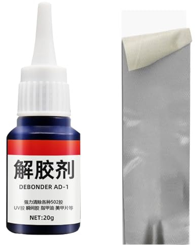 Dissolvant de colle autocollant – 20 g de solvant puissant, multifonctionnel très | Dissolvant super adhésif, dissolvant de colle professionnel | Pressez sur les faux ongles liquide outil