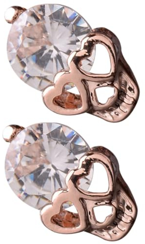 Boucles D'oreilles Tête de Mort en Alliage, 1 Paire, Style Gothique | Fête Halloween, Bijoux pour Femmes, Port Quotidien, Tenue, Maintien Sûr