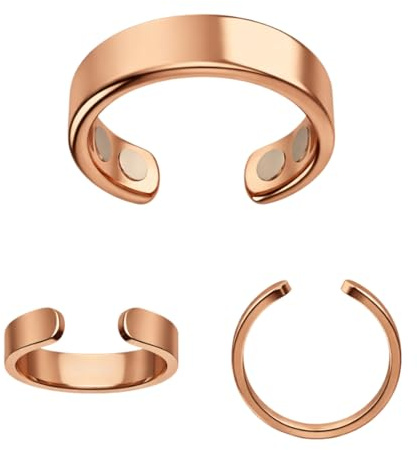 bergxperten bealur magnetischer akupressur-ring, Velara Ring aus Chirurgenstahl mit 4 Magneten, wasserfester Magnetring für Entspannung und Wohlbefinden, nickelfreier Fingerring