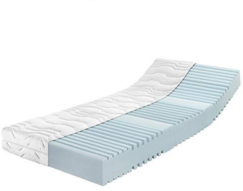 RAVENSBERGER Kaltschaummatratze Ortho-PUR | 140 x 200 cm | Höhe 18 cm | Härtegrad H3 | 7-Zonen | waschbarer Baumwoll-Doppeltuch-Bezug | Oeko-TEX® Standard 100 Zertifiziert | Made in Germany