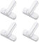 Lot de 4 ou 8 poignées de porte Reelva - Châssis + vis de montage - En PVC et uPVC (Polychlorure de vinyle non plastifié) - Poignées de sécurité blanches