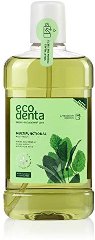Ecodenta Bain de Bouche Antibactérien Multifonctionnel - Bain de Bouche Lutte contre la Mauvaise Haleine 500 ml