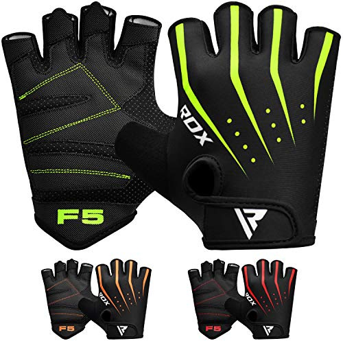 RDX Gewichtheben Handschuhe für Gym Workout, Atmungsaktiv, gepolsterte Anti-Rutsch Schutz, hervorragend für Fitness, Powerlifting, Bodybuilding, Krafttraining, Barbell Und Dumbbell Übungen.