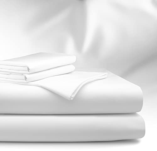 bo&button® Mako Satin Bio Bettwäsche Set in Luxushotel-Qualität – Original White (alle Größen) – aus 100% GOTS zertifizierter Langfaser Bio Baumwolle – 2-teilig 135x200 cm + 80x80 cm, weiß/Weiss