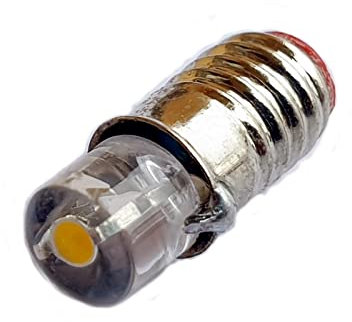 10 x E5,5 LED – 5 V hasta 19 V – apto para TT H0 – Modelo de tren blanco frío, blanco cálido (12 V, blanco frío)