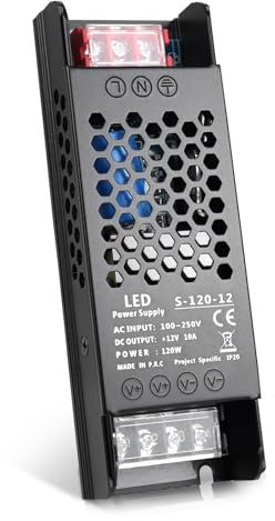 12V 10A 120W Universal Regulated Switching Power Supply, 100-250V AC to 12V DC Converter, LED Driver, Industrial Transformer, Adapter for Strip Light, Lamp, Radio