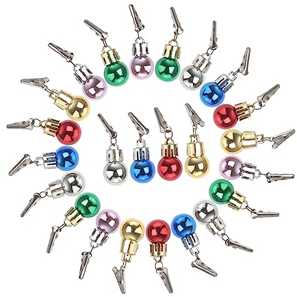ABOOFAN 48stücke Weihnachts Bart Deko Mit Glocken Farbige Haarschmuck Clips Für Männer Santa Bart Ornamente Für Festliche Anlässe Und Kostüme