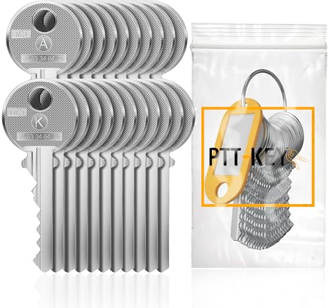 PTT KEY®| Trousseau PTT complet - 21 clés pour serrures boîtes aux lettres et entrées d'immeuble normalisées La Poste.