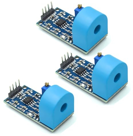 Hailege 3pcs ZMCT103C Sensor de corriente alterna 5A Módulo de transformador de corriente Salida de señal analógica activa con amplificador operacional monofásico