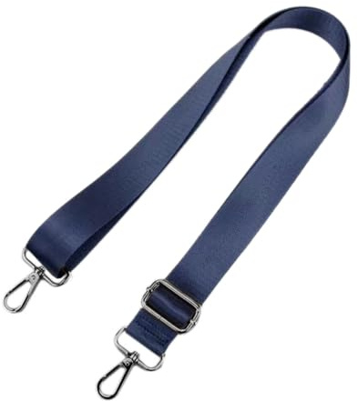 Whakano Taschengurt 3.8cm Breit für Damen Herren mit Karabiner,Verstellbarer 80-140cm Taschenriemen,Ersatz Schulterriemen Schultergurt,für Duffel Kameratasche Laptoptasche,Schwarze Schnalle,Navy blau