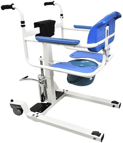 Hydraulischer Patientenlifter Rollstuhl,multifunktionaler Patientenlift-Transferstuhl,Tragbarer Patientenlifter,Transfer-Rollstuhl-Hebebühne,für ältere Menschen Transferhilfe A