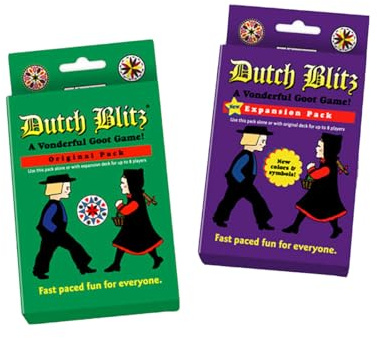 Dutch Blitz: Original and Purple Expansion Combo, Fast Paced Card Game, Fun for Everyone, Great Family Game, Combine Packs to Play with up to 8 Players, for Ages 8 and Up