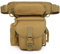 BITUOR Beintasche Motorrad, Militär Beinbeutel, Wasserabweisende Motorrad Tasche Bein, Molle System Hüfttasche für Herren Damen, Drop Leg Bag Outdoor zum Radfahren Wandern Klettern Camping, Khaki