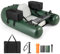 COSTWAY Aufbelasbares Fischerboot Schlauchboot, Angelboot mit Rückenlehne, Pumpe & Gurte, Bellyboat 100 kg Belastbar, Paddelboot 157 x 114 x 35 cm