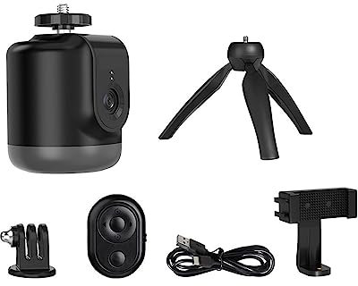 MZZYG Macchina Fotografica d'azione Smart Shooting Gimbal Selfie Auto Object Tracking for Action Smartphone Camera Live(D)