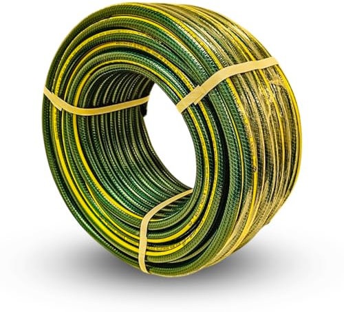 Berry 1/2 Inch 20 Meter Reinforced PVC Garden Hose, Standard Flexible Water Hose for Gardening, Car Washing, Cleaning, and Outdoor Use - Durable, Kink-Free Design