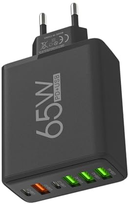 Blocco Di Carica USB - Più Porte, Più Stazioni. Blocco Di Carica USB Blocco Di Carica A 6 Porte | 4 Porte 65 W, 2 Stazioni Di Carica Tipo C, Carica Da Muro, Presa Da Muro Ad Alta