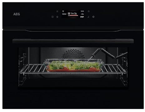 AEG NKK8N621B MealAssist Kompaktbackofen mit Mikrowelle Schwarz