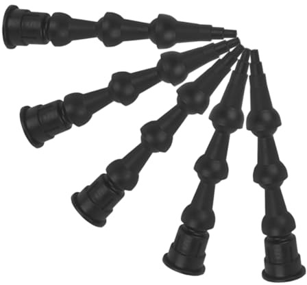Amosfun 5 Boquillas de Calafateo Flexibles de Abs, Punta Giratoria 360°, Extensibles, para Esquinas y Duchas, Sellado Preciso