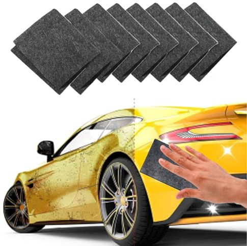 AONAT 8 Stück Nano Kratzerentferner Tücher, Nano Sparkle Tuch Auto Kratzer Lackreparatur, Car Scratch Remover für Reparatur von leichten Kratzfarben & Schrammen & Oberflächenpolieren, Lackpflege