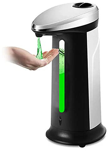 Dispensador automático de jabón de 400 ml, máquina de espuma líquida de gel de ducha, dispensador de jabón de manos sin contacto, sensor infrarrojo, bomba de espuma líquida para baño, hogar, oficina