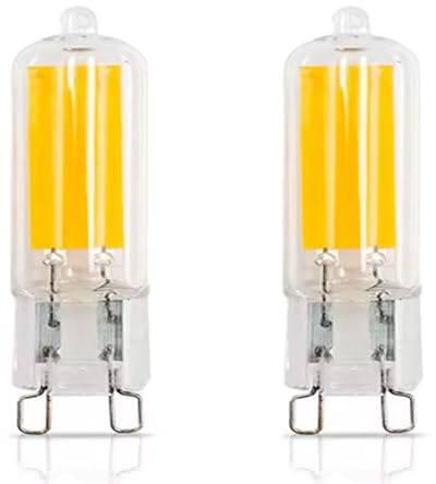 SageSunny Bombilla LED G9 3W AD/DC 220V Blanco Choud 3000K COB 300LM 360 ° emisora equivalente a 20W bombilla halógena G9, adecuada para salón, dormitorio, cocina, tocador Pack de 2, 1 año de