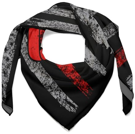 KWQDOZF Sickle Cell Awareness America Flag Theme Womens Square Silk Head Scarf,Stylish Patriotic Pattern Neck Scarf Hair Scarves for Sleeping at Nigh 27-20
