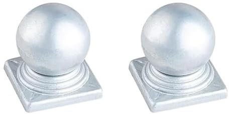 Lot de 2 capuchons de poteaux de clôture en acier galvanisé, embouts de clôture for poteaux en bois(150x150mm)