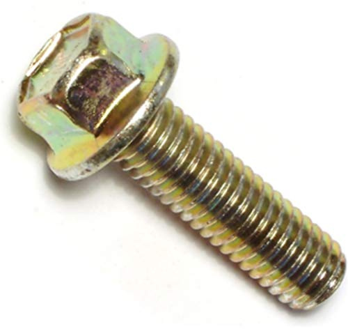 Hard-to-Find Fastener 014973240387 Grade 8 Coarse Hex Flange Bolts, 7/16-14 x 1-1/2, Piece-5,Yellow