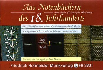 Aus Notenbüchern des 18. Jahrhunderts Band 1 :