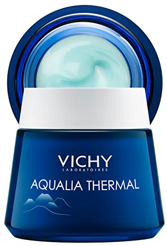 VICHY Nährende Spa Creme für die Nacht. Für trockene, empfindliche Haut, Spendet Feuchtigkeit und Mineralien, Mit Ginkgo-Extrakt und Thermalwasser, Aqualia Thermal, 75 ml