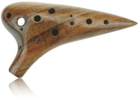 Okarina aus Holz mit 12 Löchern, Alt-C-Akazienholz, Tenor-C-Okarina, Musikinstrument, Geschenkidee