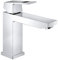 GROHE Eurocube, Waschtischarmatur, wassersparend (Wasserhahn für das Bad, 17cm hoch, einfache Installation am Waschbecken, langlebige Oberfläche, mit Temperaturbegrenzer), chrom, 23446000
