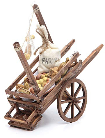 Holyart Carretto Napoletano Formaggi e Pane Terracotta 15x18x8 cm