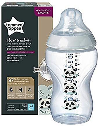 Tommee Tippee Closer to Nature Baby Bottle, 340 ml, 1 Unit, Assorted