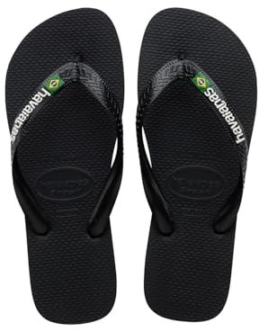 Havaianas - Brasil Logo, Chanclas Icónicas, Cómodas y Duraderas, Tiras con Bandera de Brasil y Suela Antideslizante con Franjas de Colores, Adultos Unisex