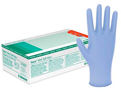 B.Braun Vasco Nitril Soft blue Untersuchungshandschuh Nitrilhandschuhe Einmalhandschuhe, pf, XS, 200St