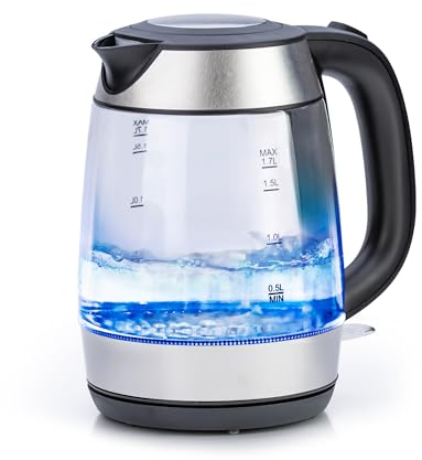 STATUS Portland | 1.7 Litre Swivel Cordless Kettle | Glass | 2kw Fast Boiling Kettle